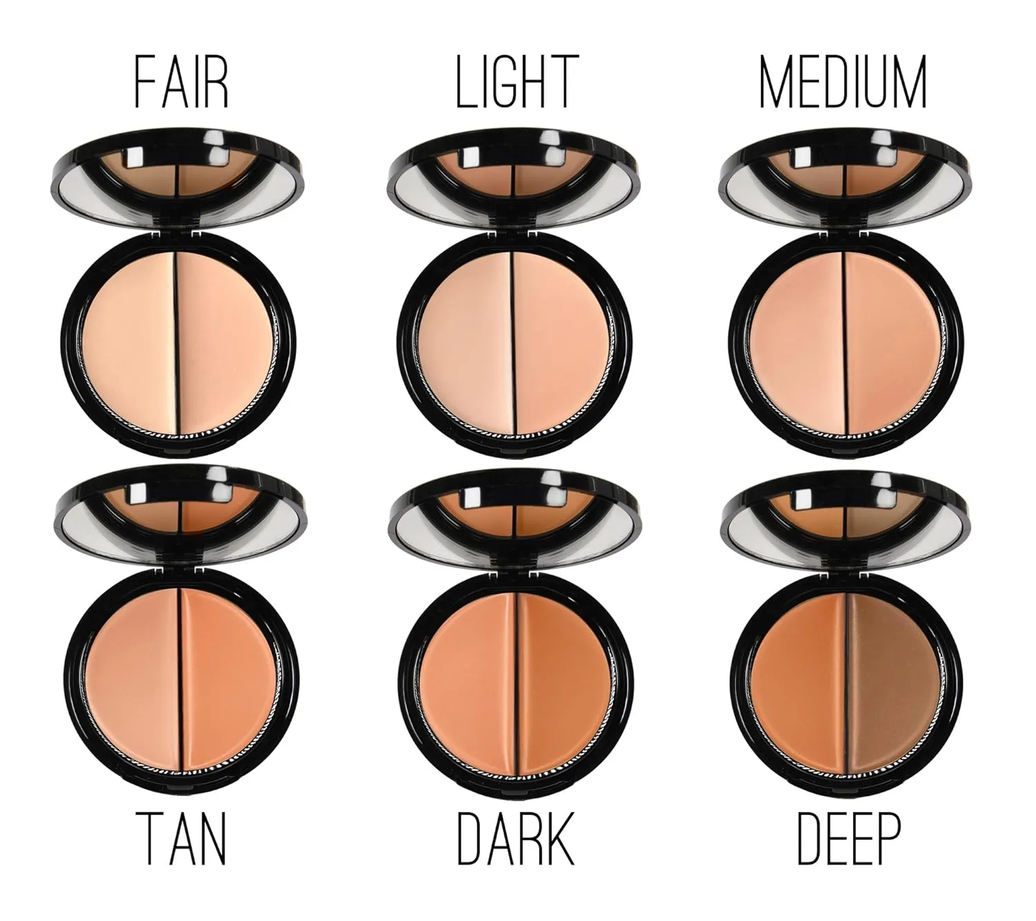 EVE PEARL HD Dual Foundation Full Coverage Long Lasting Non Greasy Vitamin E Skincare And 201 Contour Blender Brush Set Makeup Kit (Dark)