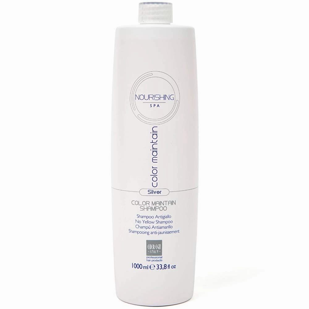 Ever Ego Italy Color Maintain Silver Shampoo For Bleached, Blonde and Grey Hair | Revitalizing And Moisturizing Hair Care Product For Men And Women | 1L Bottle