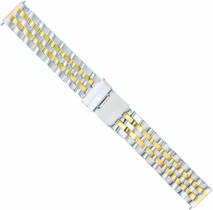 Ewatchparts 20mm Watch Band Compatible With Breitling Chronomat B13050.1 Chronograph 5 Link Gold Stainless Steel