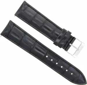 Ewatchparts 22mm Leather Watch Band Strap Compatible With Maurice Lacroix Pontos Pt6288-SS001-330 Black