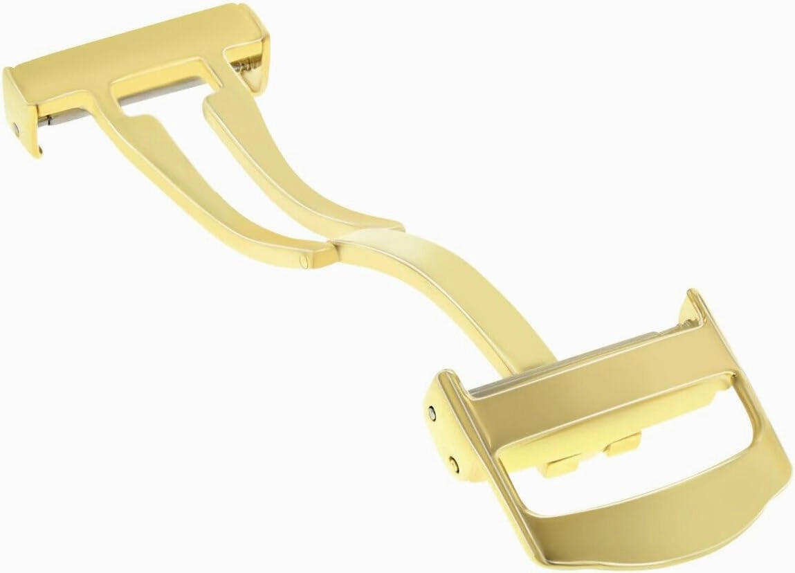 Ewatchparts 16-18mm Deployment Band Buckle Clasp Compatible with Cartier Pasha Leather Watch Band Strap