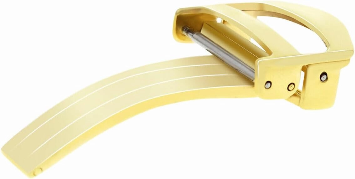 Ewatchparts 16-18mm Deployment Band Buckle Clasp Compatible with Cartier Pasha Leather Watch Band Strap