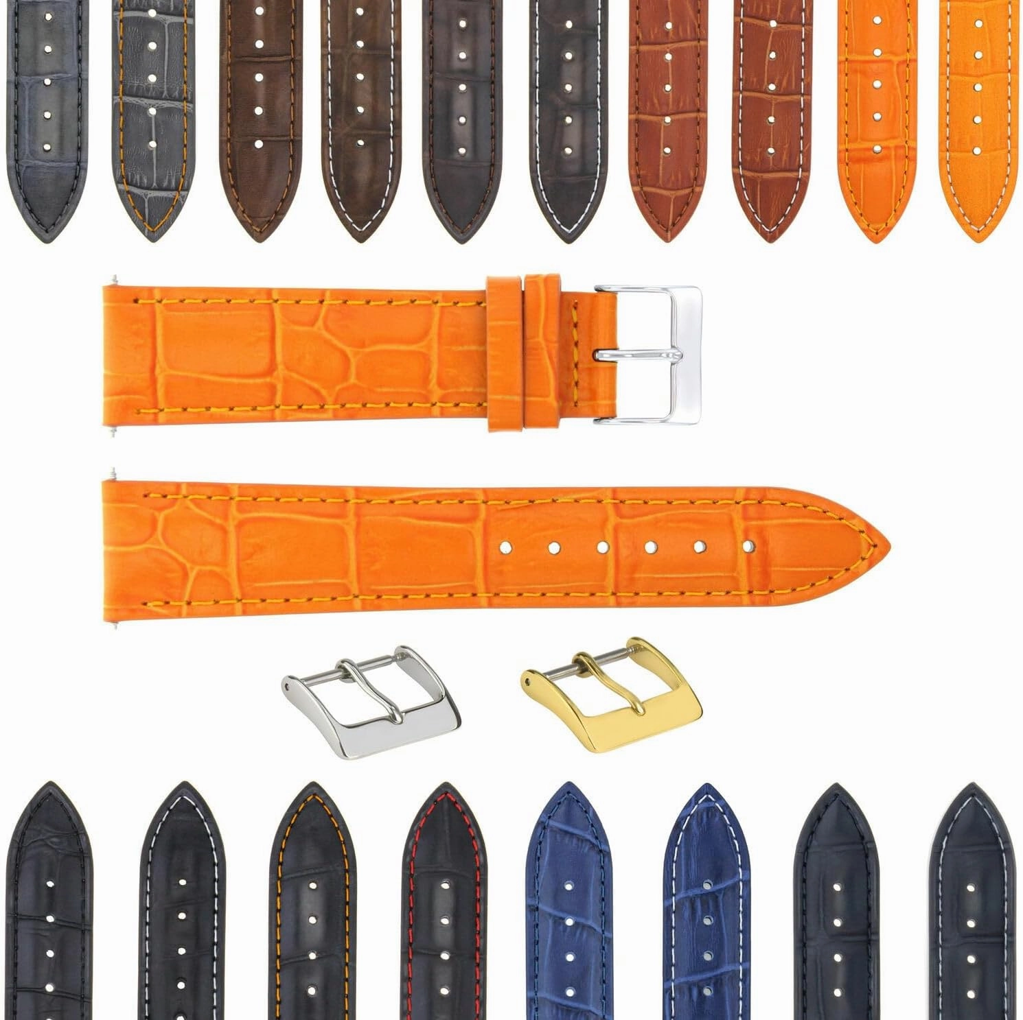 Ewatchparts 17-18-19-20-21-22-23-24mm Genuine Leather Watch Band Strap Compatible With Tissot Watch