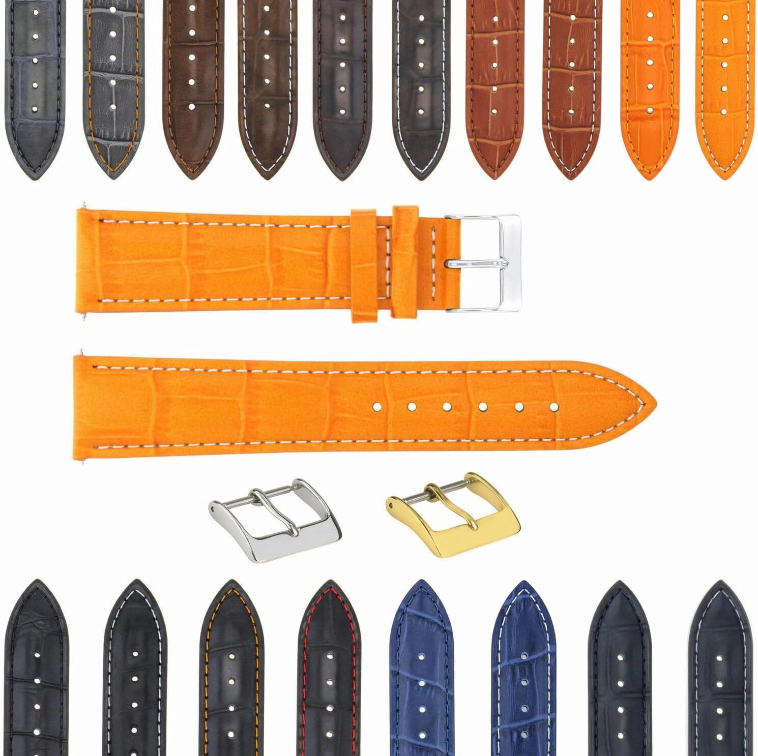 Ewatchparts 17-18-19-20-21-22-23-24mm Genuine Leather Watch Band Strap Compatible With Tissot Watch