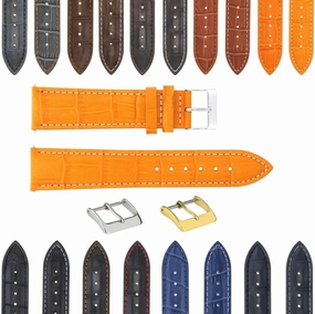 Ewatchparts 17-18-19-20-21-22-23-24mm Genuine Leather Watch Band Strap Compatible With Tissot Watch