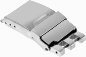 Ewatchparts 22mm Clasp Compatible With Watch Band Compatible With Breitling Navitimer Bentley Colt 5 Link Stainless Steel Shiny