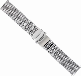 Ewatchparts 22mm Shark Mesh 4mm Thick Stainless Steel Watch Band Compatible With 40mm Panerai H Link