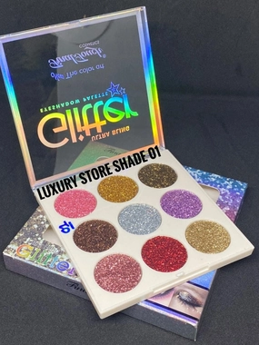 Eyeshadow Metallic in Palette Shadow, Rainbow Shimmer for Highlighter Eye Complete product line 9 Pallets 1 Only available now Kit Glitter Makeup Butter Sparkle Eye Eyeshadow