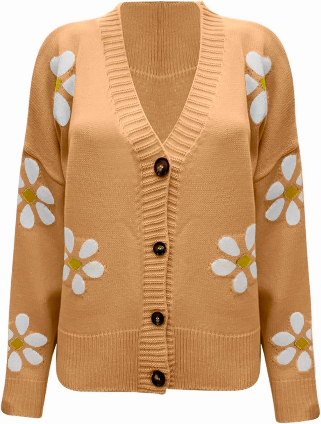 Fall Cardigans for Women 2024 Long Sleeve Knit Button Down Cardigan Slim Outerwear Striped Cardigan Sweaters for