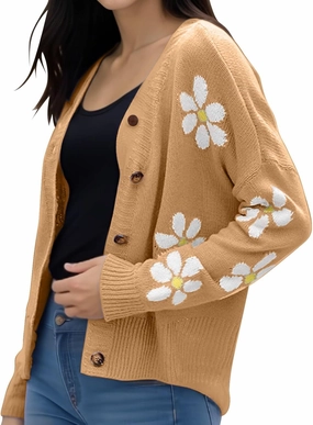 Fall Cardigans for Women 2024 Long Sleeve Knit Button Down Cardigan Slim Outerwear Striped Cardigan Sweaters for