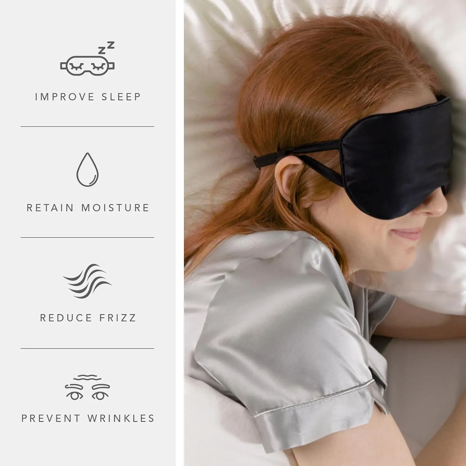 Fishers Finery 25 Momme 100% Mulberry Silk Eye Mask Adjustable Strap (Pink)