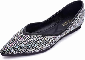 Flats for Women Pointed Toe Fashion Wedding Shoes Work Casual Slip-On Dress Shoes Women Comfortable Dressy Flat