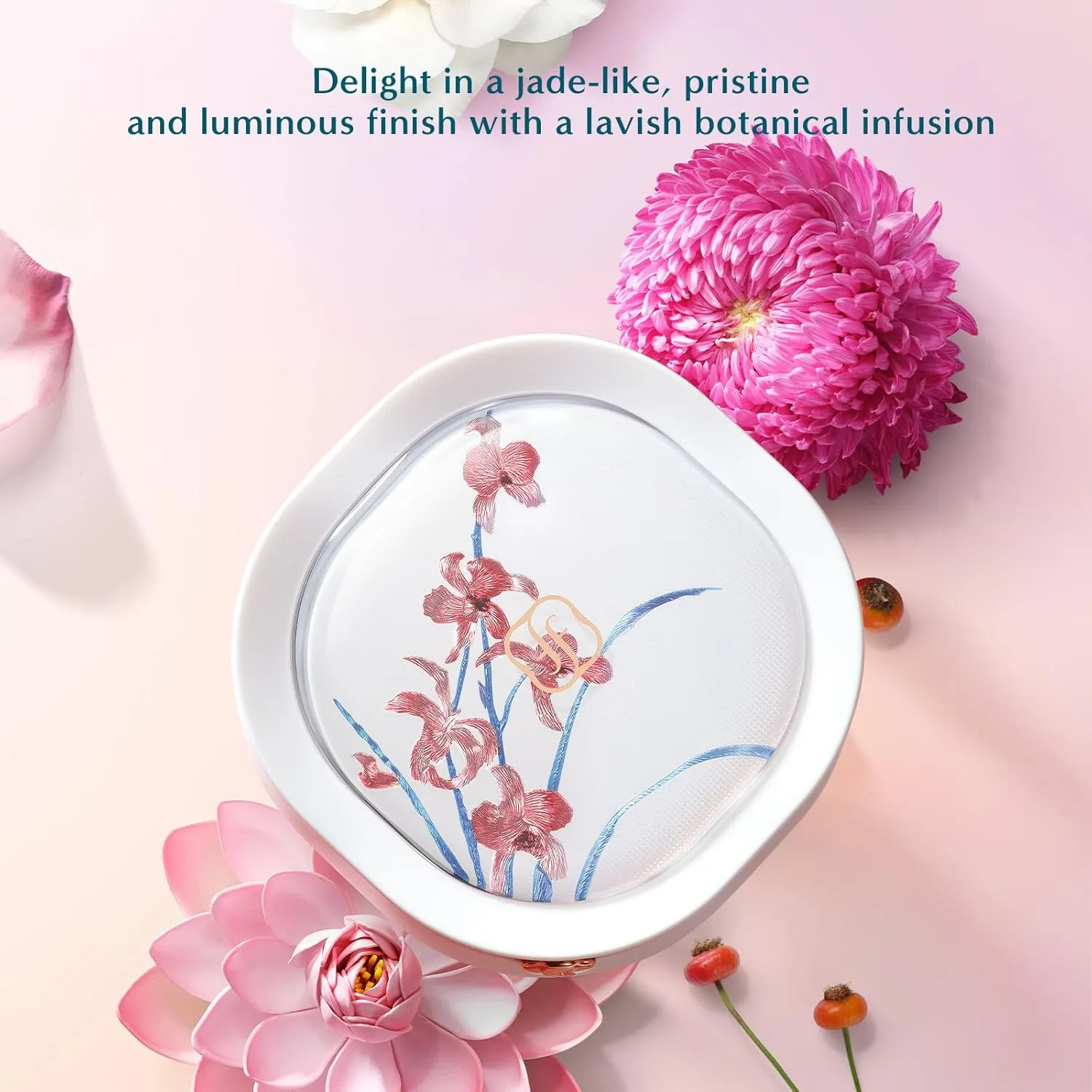 FLORASIS Flawless Jade Breathable Longwear Cushion Foundation (Ode to Embroidery) (N30 Bathing Beauty, 1 Count)