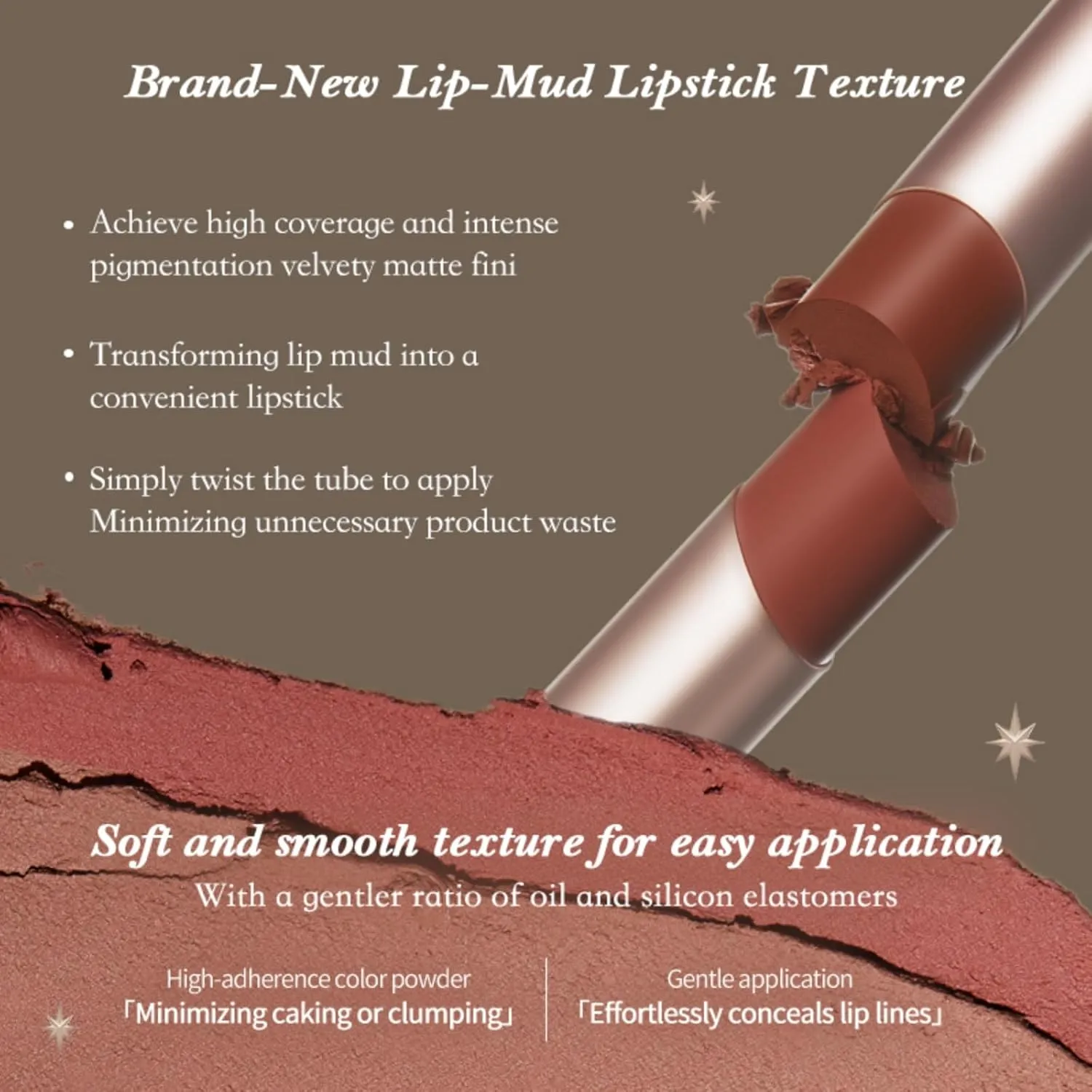 Flower Knows Little Angel Matte Lipstick,Super Soft & Ultra Silky Lip Mud Stick,Long Lasting & Moisturizing Vegan Lip Makeup for Girls&Women,Velvety Nude Peachy Finish(C02 Fantasia)