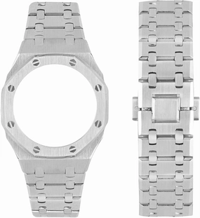 For GA-2100 GA-2110 Metal Watches Band Case 3rd Generation Watch Strap Stainless Steel Adjustable Replacement Accessories Compatible