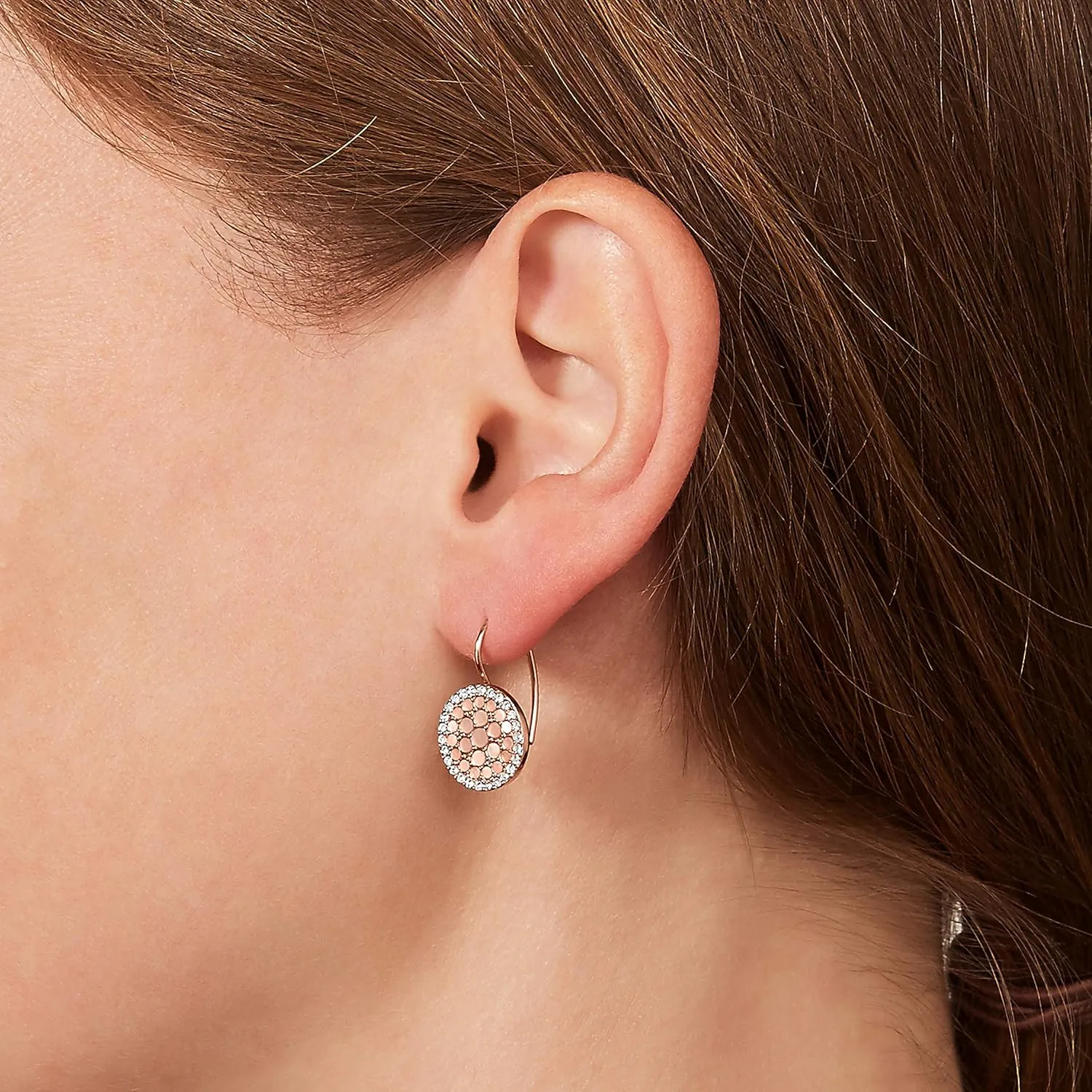 Fossil Women's Stainless Steel Dangle/Drop or Hoop Earrings for Women