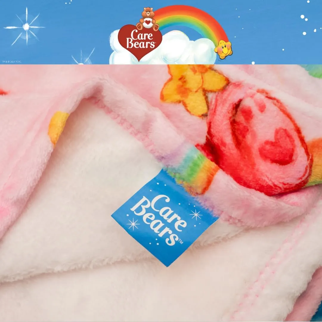 Franco Collectibles Care Bears Valentine's Day Heart Classic Rainbow Bedding Super Soft Plush Cozy Throw, 46 in x 60 in, (Officially Licensed Product)
