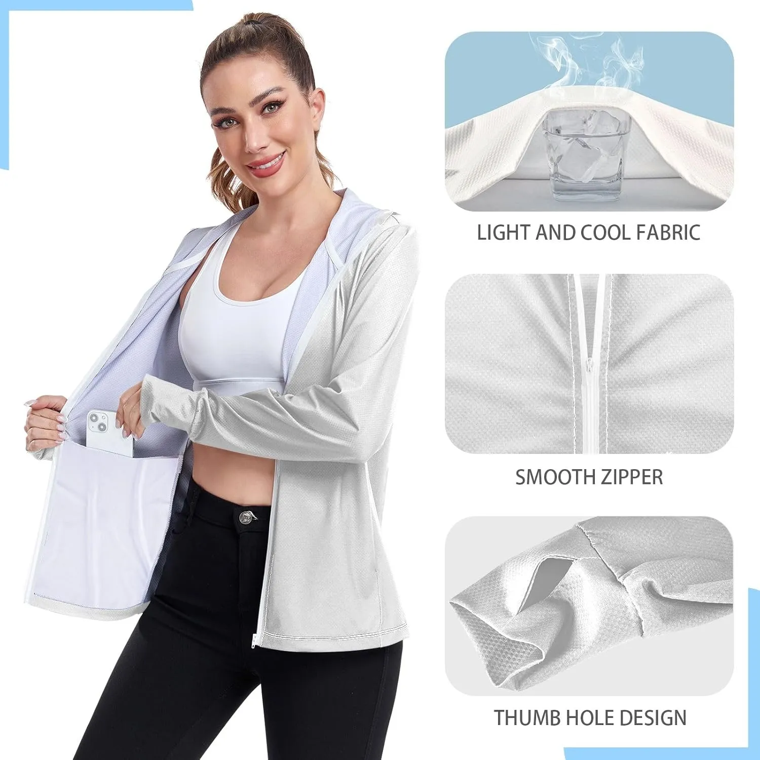 GAIGEO Yellow Pink Gradient Women Jacket Lightweight UPF 50  Summer Jackets for Women with Zip Pockets, XXL
