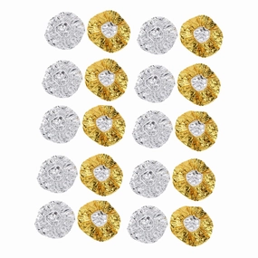 Gatuida 20Pcs Aluminum Foil Hair Styling Caps Elastic Shower Caps for Deep Conditioning Hair Treatments Durable Heat Resistant Material for Spa Beauty Use