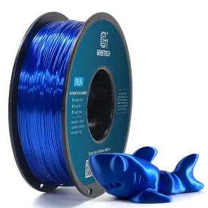 Geeetech Metal Shine Filament 1.75mm for 3D Printer,Silk PLA 1kg (2.2lbs) Spool, Metallic Royal Blue