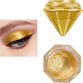 Glitter Eyeshadow Palette - Shimmering Gold Face Glitter Makeup for Sparkling Eyes