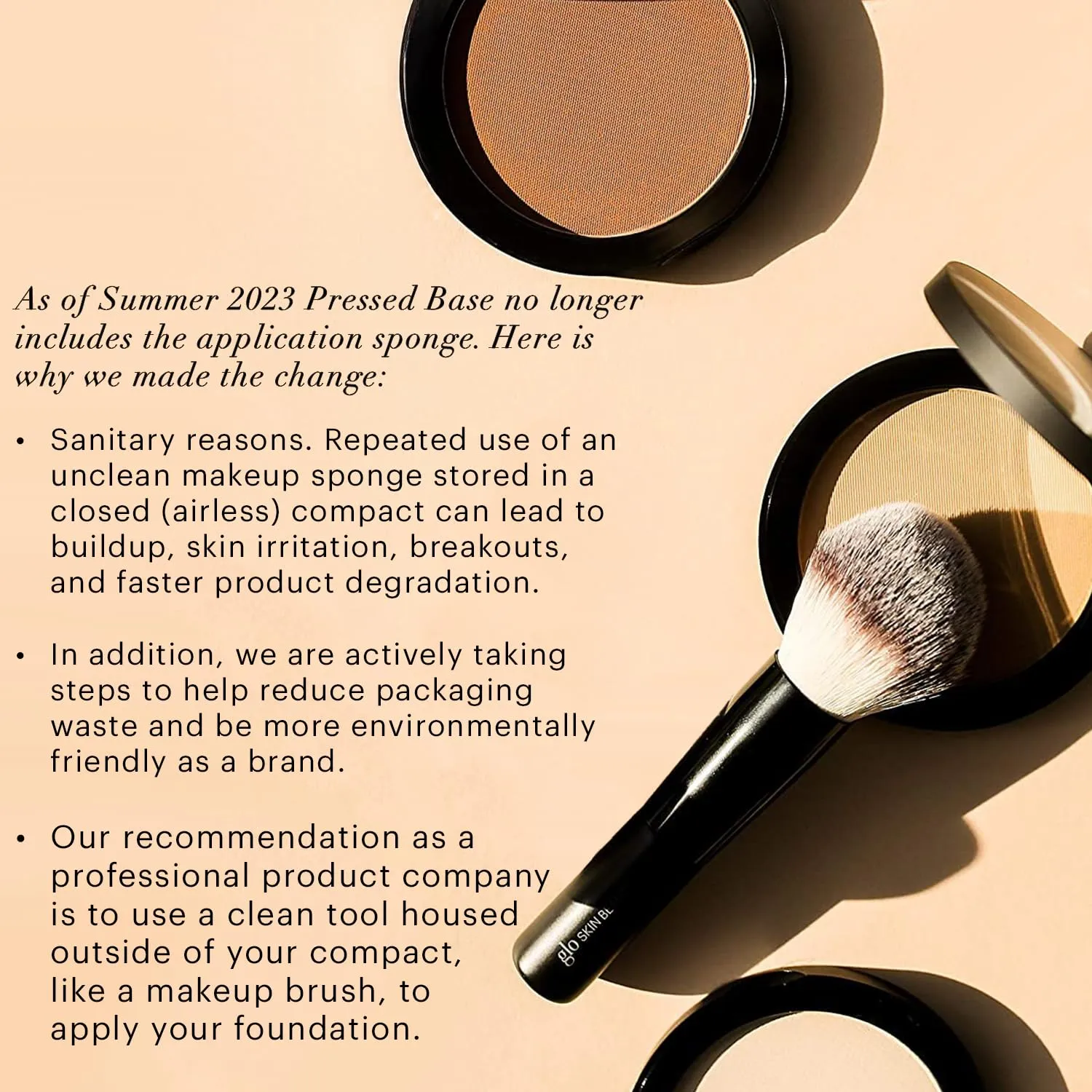 Glo Skin Beauty Pressed Base Powder Foundation Makeup (Beige Medium) - Flawless Coverage for a Radiant Natural, Second-Skin Finish