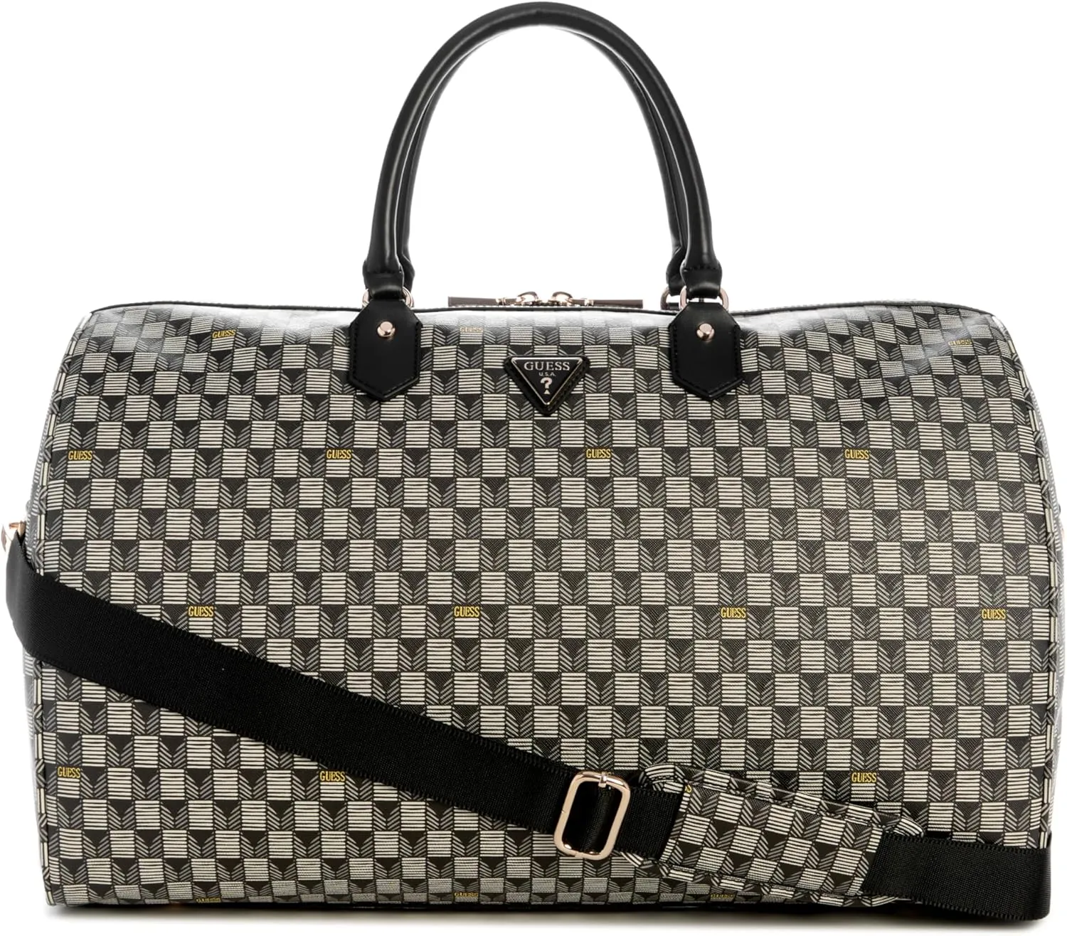 GUESS G-Wave Weekender, Black Logo, Duffle-19.6 Inches