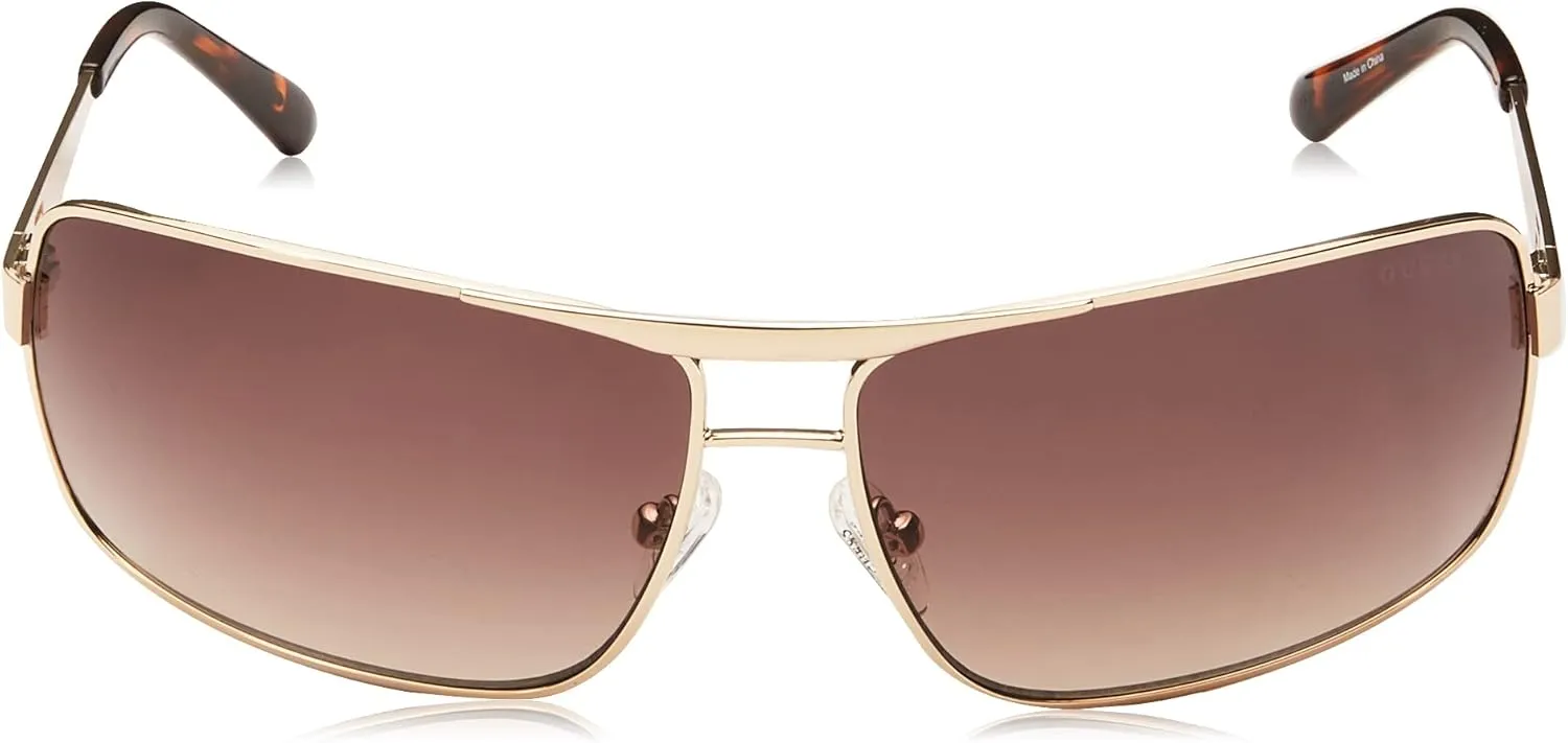 GUESS Men's Wrapped Navigator Pilot Sunglasses