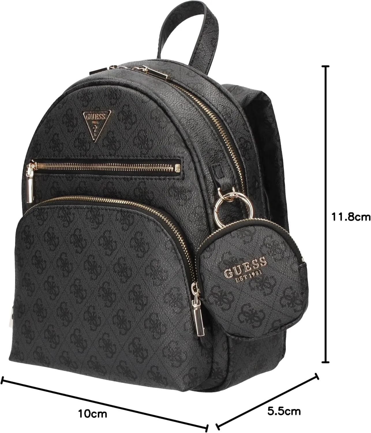 GUESS Power Play Tech Backpack, Coal Logo