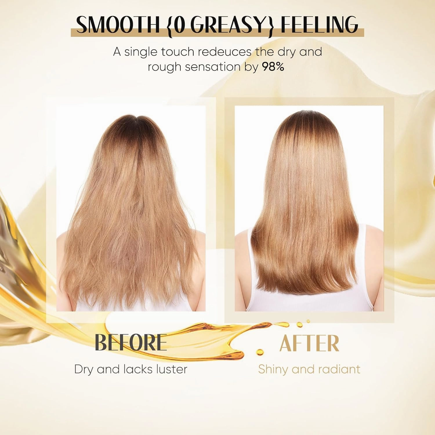 Hair Oil with Argan Oil, Coconut Oil, Olive Oil, Vitamin E for Nourish Hair, Smooth Frizz, Add Shine, Hair Treatment Oil for Women Men Frizzy Damaged Fine Curly Hair, Leave-in, 2Pack