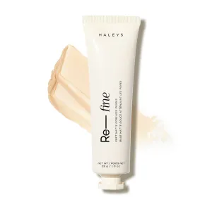 HALEYS Re-fine Soft Matte Poreless Primer (1 oz), Lightweight, Extends Makeup Longwear, Grips, Smooths, Blurs, Fills in Pores and fine lines, for All Skin Types   Tones, Cruelty   Fragrance-Free