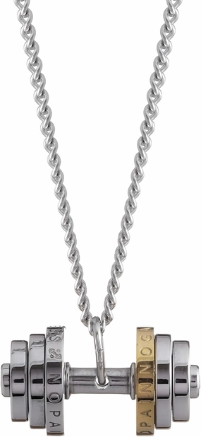 HAQUIL Dumbell Pendant Necklace Gym Dumbbell Barbell Necklace for Men Women