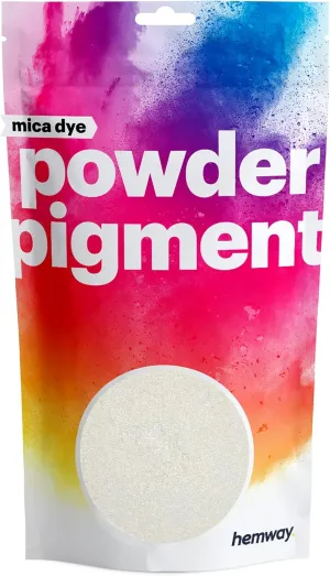 Hemway Mica Pigment Colour Powder Cosmetic Soap Bath Bomb Eyeshadow Nail Art Sparkle Eye Shadow Bath Bombs Pearlescent Foundation Iron Oxide - Metallic Ghost Pearl Gold - 100g / 3.5oz