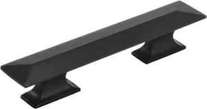 Hickory Hardware 10 Pack Solid Core Kitchen Cabinet Pulls, Luxury Cabinet Handles, Hardware for Doors & Dresser Drawers, 3 Inch & 3-3/4 Inch (96mm) Hole Center, Matte Black, Bungalow Collection