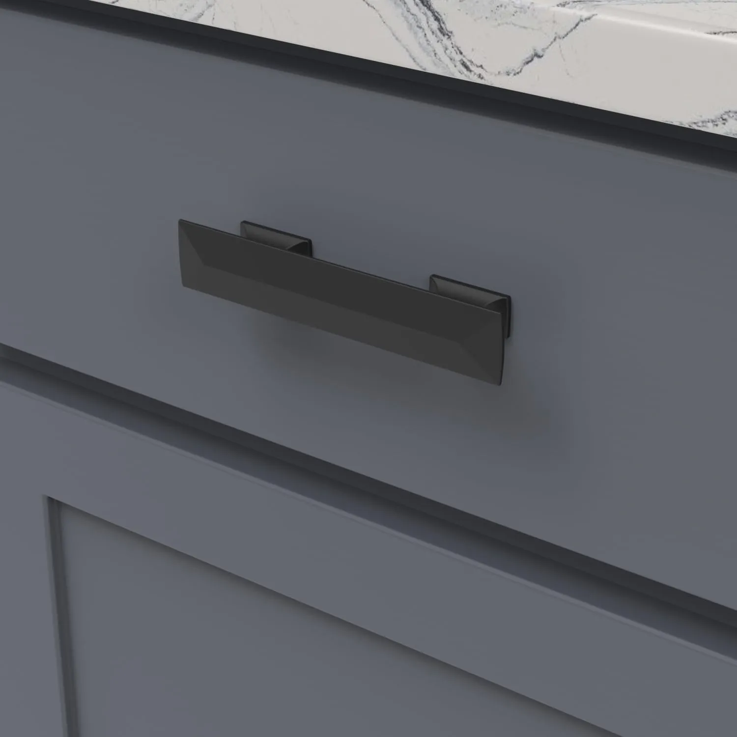 Hickory Hardware 10 Pack Solid Core Kitchen Cabinet Pulls, Luxury Cabinet Handles, Hardware for Doors & Dresser Drawers, 3 Inch & 3-3/4 Inch (96mm) Hole Center, Oil-Rubbed Bronze, Bungalow Collection