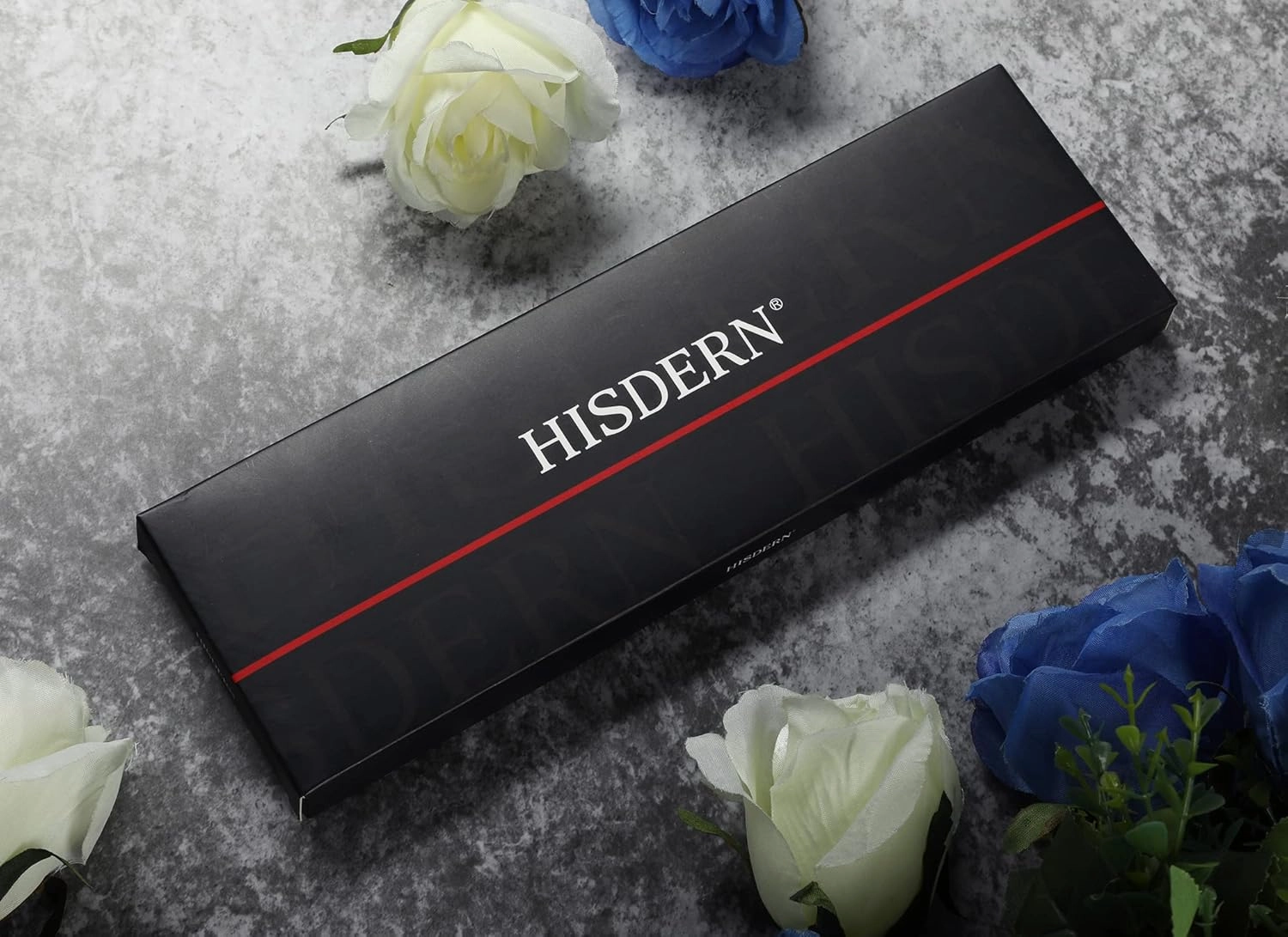 HISDERN Ties for Men Solid Houndstooth Neckties Handkerchief Formal Business Tie & Pocket Square Set Wedding Party