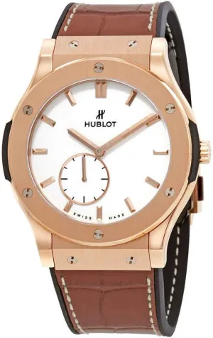 Hublot Classic Fusion Classico Ultra Thin 18kt Rose Gold White Dial Men's Watch 515.OX.2210.LR
