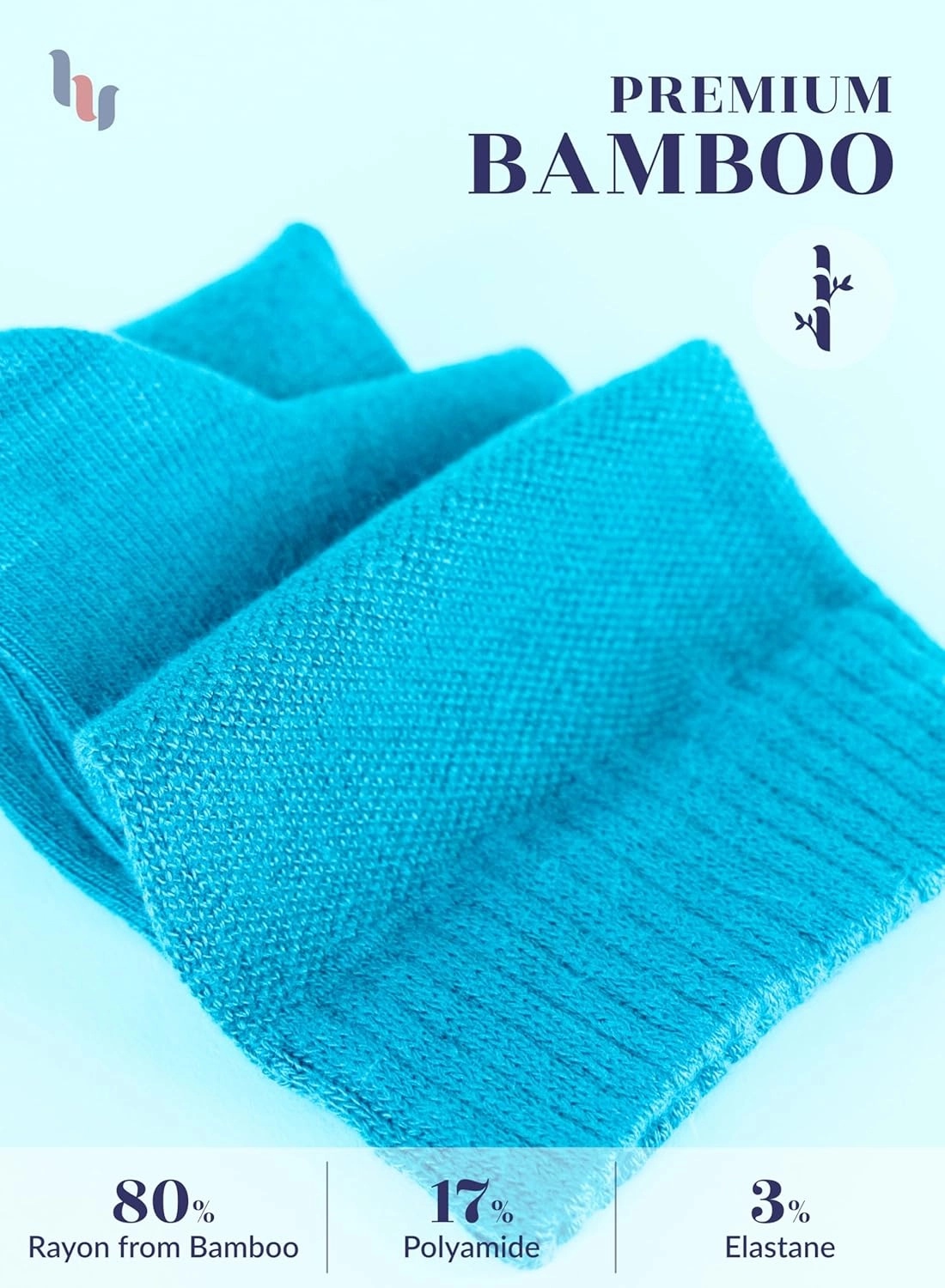 Hugh Ugoli Diabetic Socks for Women, Super Soft, Thin Bamboo Ankle Socks, Wide, Loose, Non-Binding Top, Seamless Toe, 4 Pairs