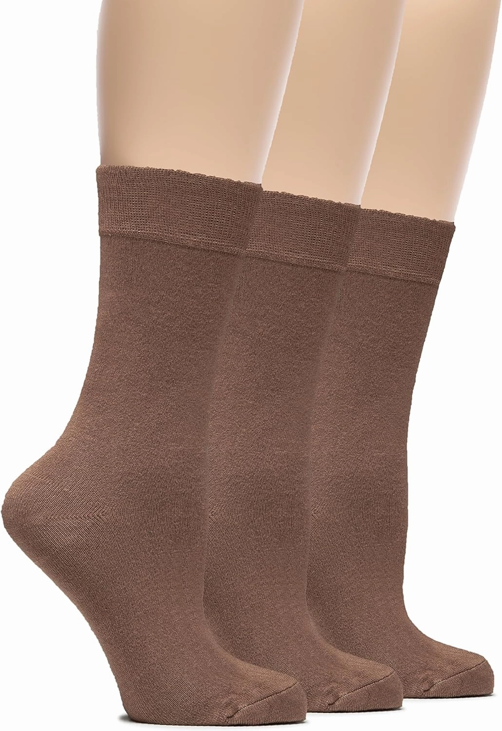 Hugh Ugoli Womens Bamboo Dress Socks, Extremely Soft, Thin, Crew Socks for Business Trouser Casual, Non-Binding, 3-6 Pairs