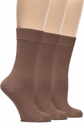 Hugh Ugoli Womens Bamboo Dress Socks, Extremely Soft, Thin, Crew Socks for Business Trouser Casual, Non-Binding, 3-6 Pairs