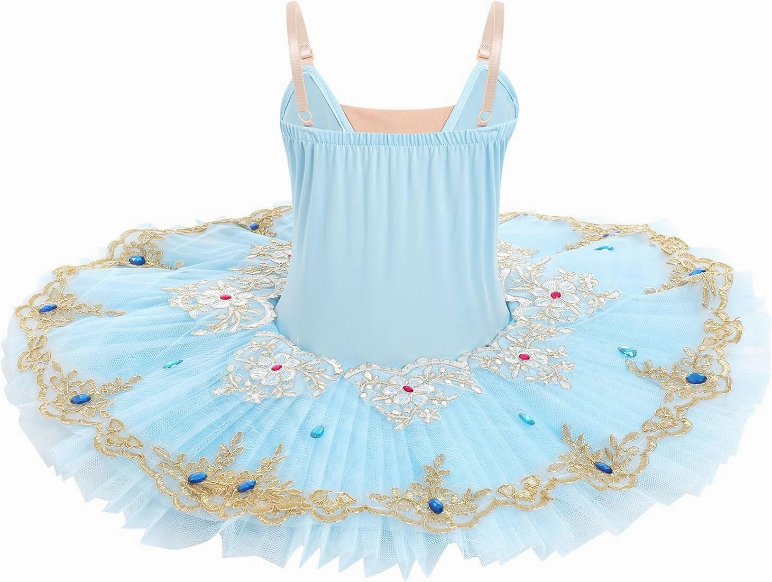 IBAKOM Little Ballerina Swan Lake Costume Shiny Seuqins Girl Ballet Leotard Platter Tutu Professional Toddler Ballet Dress