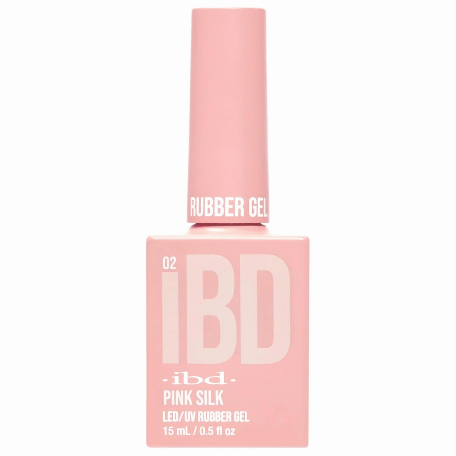 IBD Rubber Gel Polish - Pink Silk, LED/UV Soak Off Builder Gel for Nails, Strengthening Base Coat for Nail Polish & Extensions, 0.5 fl oz