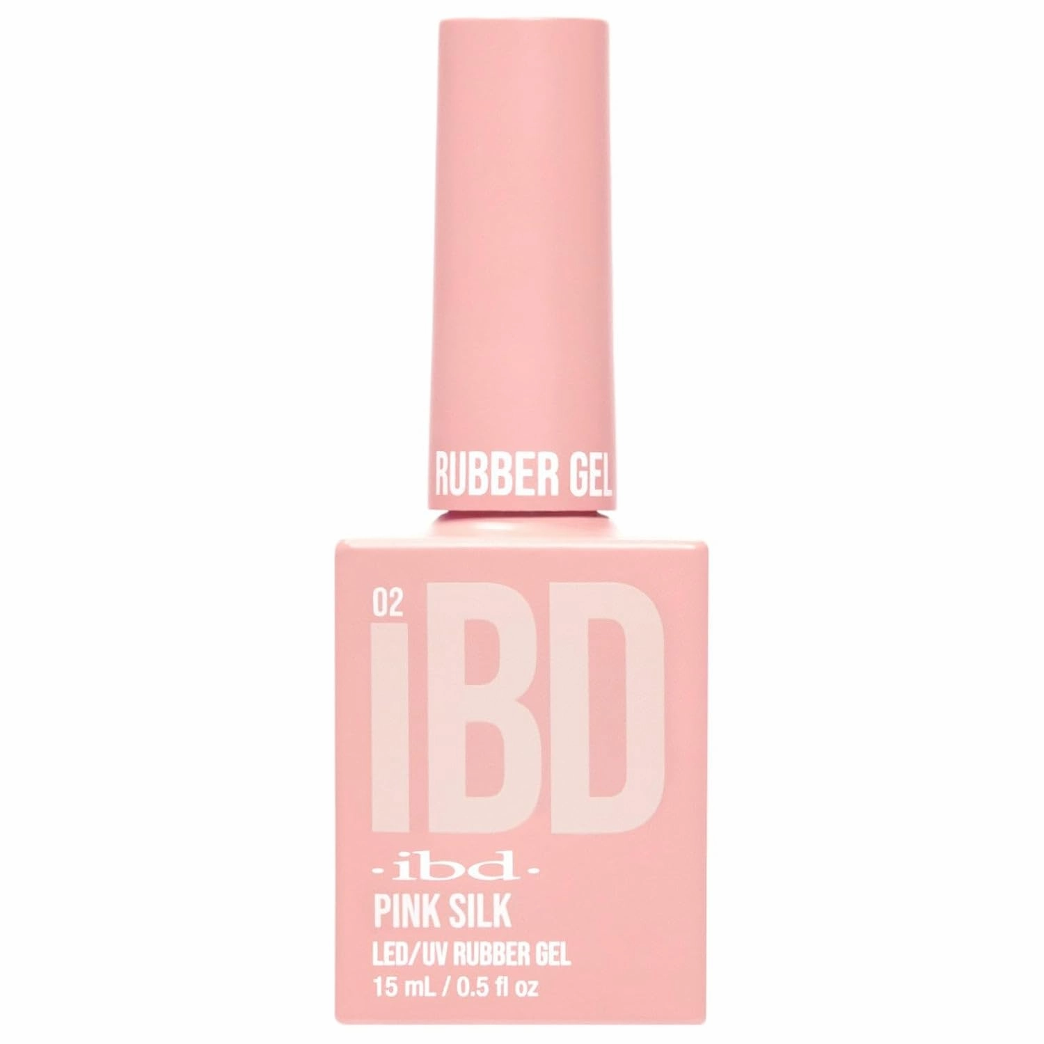 IBD Rubber Gel Polish - Pink Silk, LED/UV Soak Off Builder Gel for Nails, Strengthening Base Coat for Nail Polish & Extensions, 0.5 fl oz