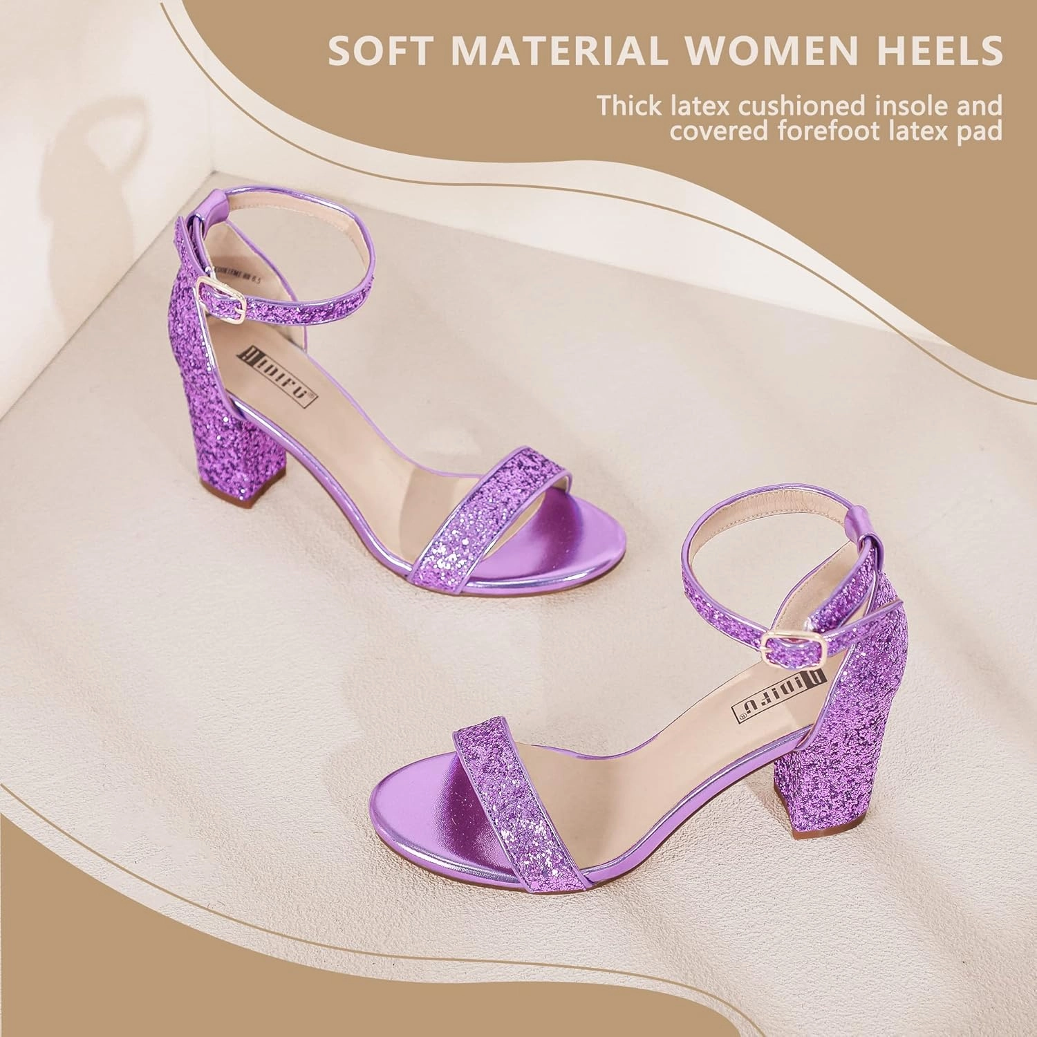 IDIFU Women's 3 Inch Heel Sandals for Women