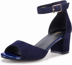 IDIFU Women's Candie Low Block Heels Sandals Peep Toe Chunky Ankle Strap Wedding Dress Shoes