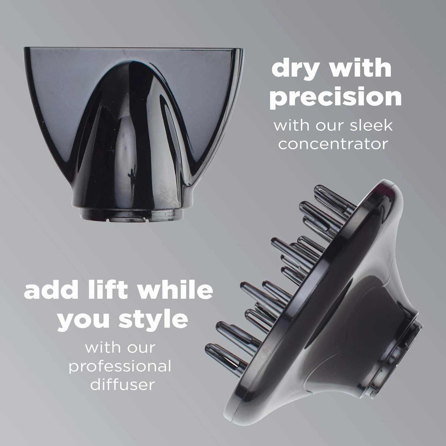 INFINITIPRO BY CONAIR Hair Dryer with Diffuser | Volume and Shine Pro AC Motor Blow Dryer | Includes Diffuser and Concentrator | Rose Gold