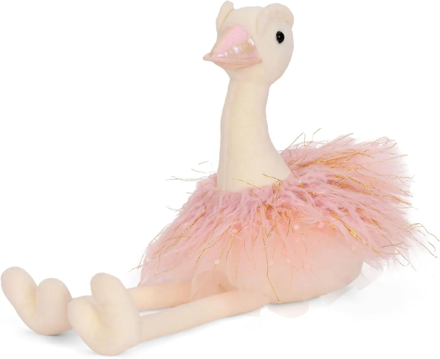 iscream Elegant Plush 22" Pretty Puff Glitter Tutu Emu with Shiny and Embroidered Accents for All Ages