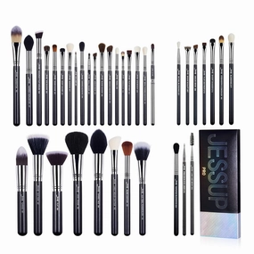 Jessup Professional Makeup Brushes Set 27pcs Black/Silver combined with Jessup Professional Eye Makeup Brushes Set