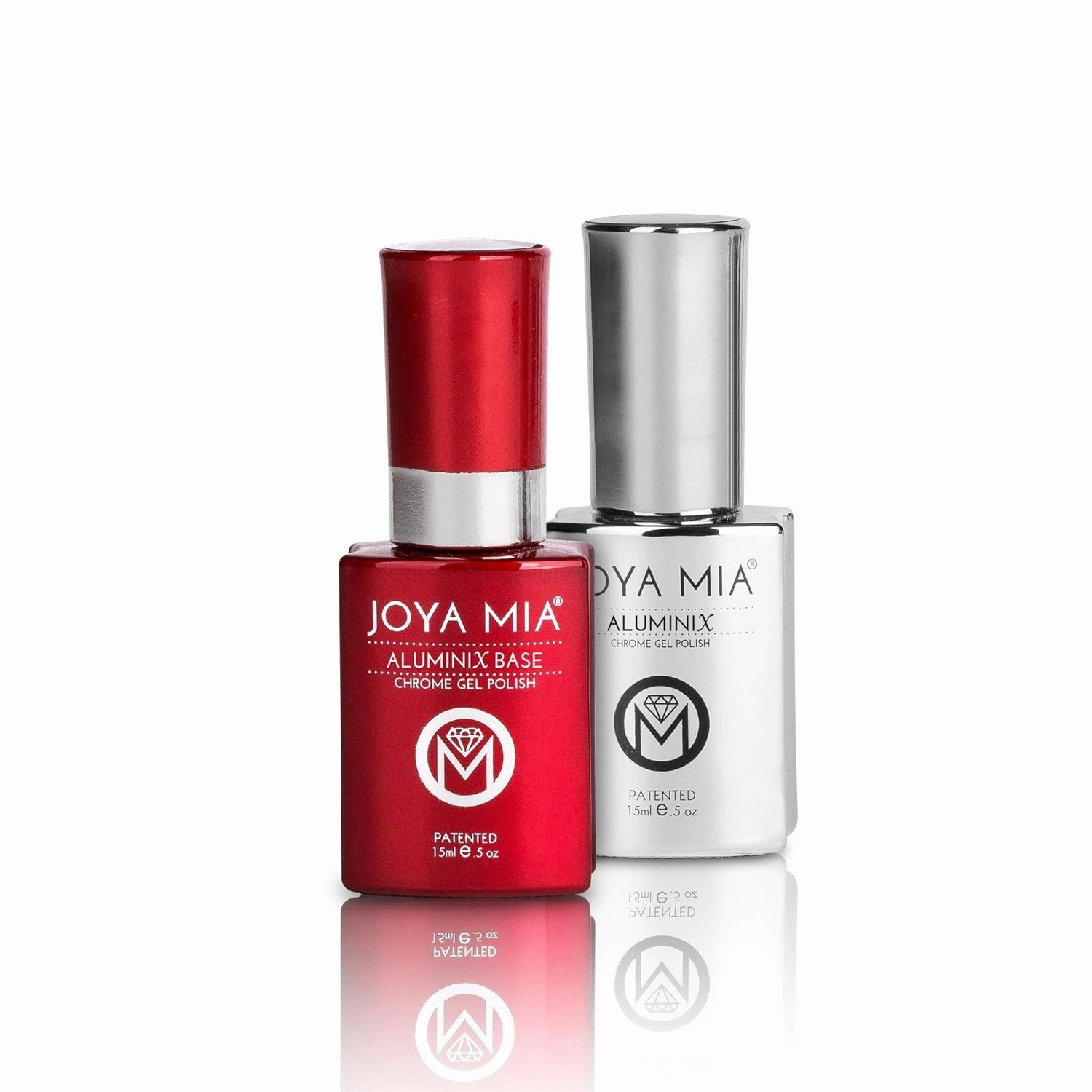 JOYA MIA Aluminix Super shiny Silver Base for Chrome Gel Nail Polish, use without silver base to get Jelly Nail effect, Long Lasting Easily Soak Off 15ml