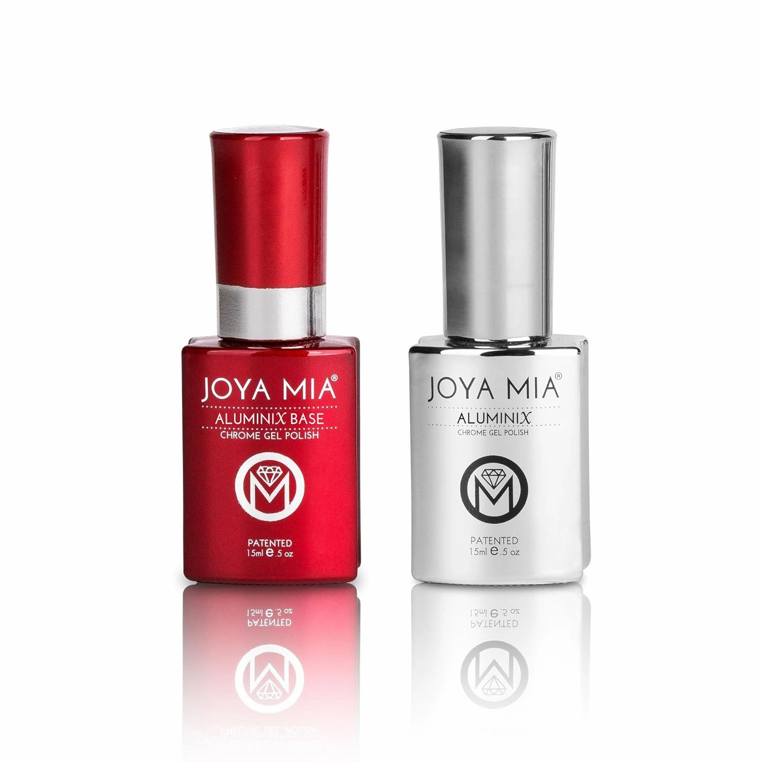JOYA MIA Aluminix Super shiny Silver Base for Chrome Gel Nail Polish, use without silver base to get Jelly Nail effect, Long Lasting Easily Soak Off 15ml
